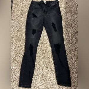 Black ripped skinny jeans. Size 27 / small. Girls / woman’s